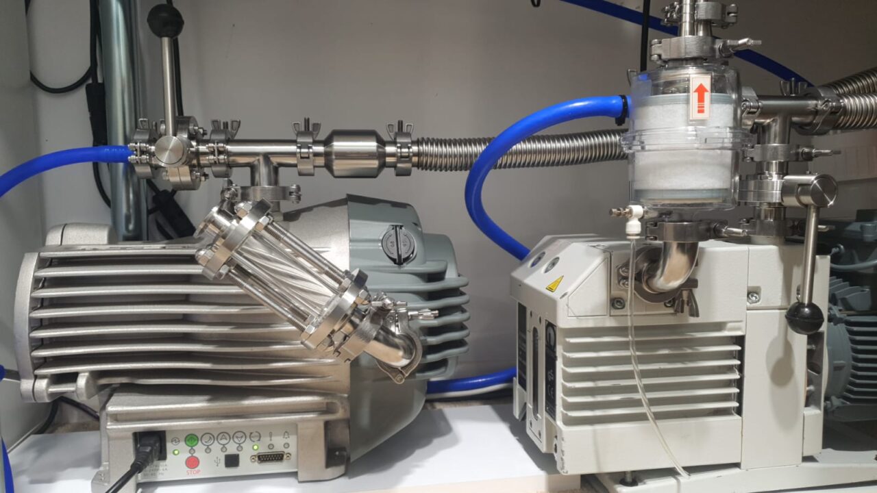 Edwards and Leybold deep-vacuum pump pair